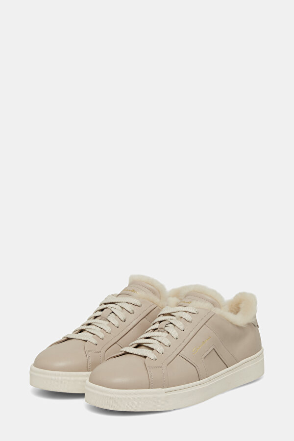BEIGE ECO FUR SHOE 2