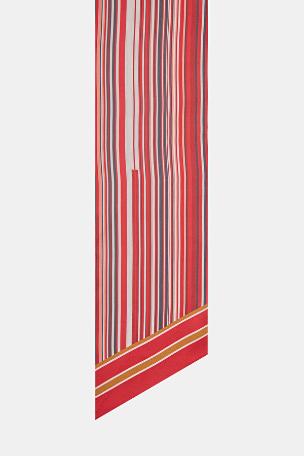 FUŞYA GEOMETRİK DESENLİ TWILL FULAR 2