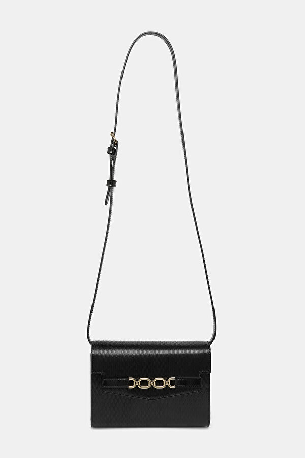 BLACK MONOGRAM LEATHER BAG 2