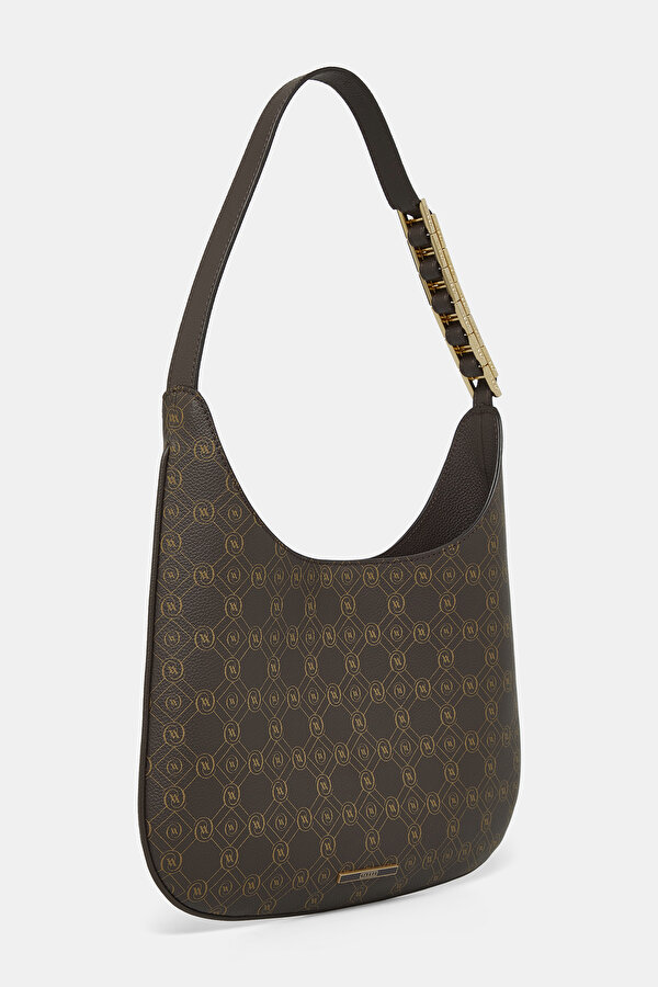 BEIGE MONOGRAM LEATHER BAG 2