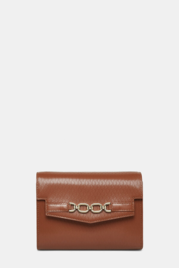 TAN MONOGRAM LEATHER BAG