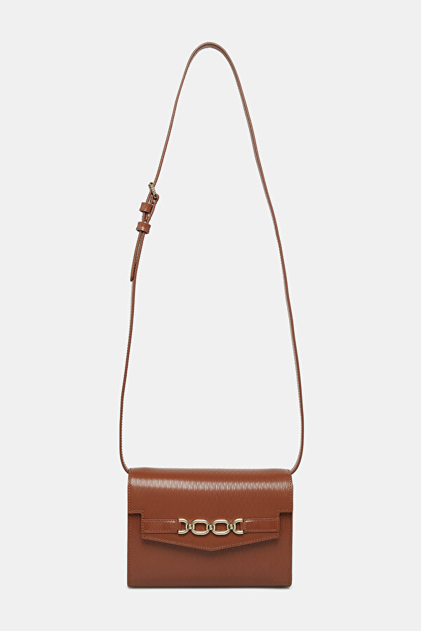 TAN MONOGRAM LEATHER BAG 2