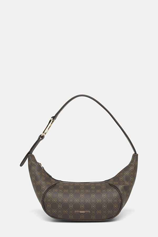 BEIGE MONOGRAM LEATHER BAG