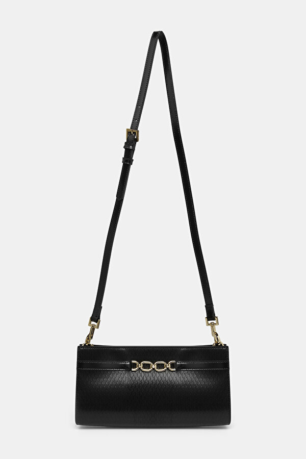 BLACK MONOGRAM LEATHER BAG 2