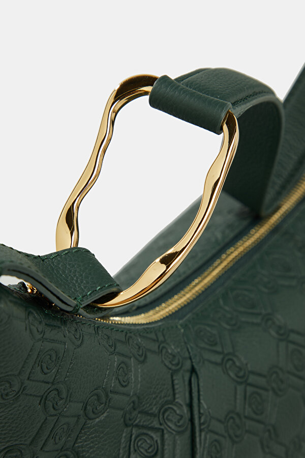 GREEN MONOGRAM LEATHER BAG 6