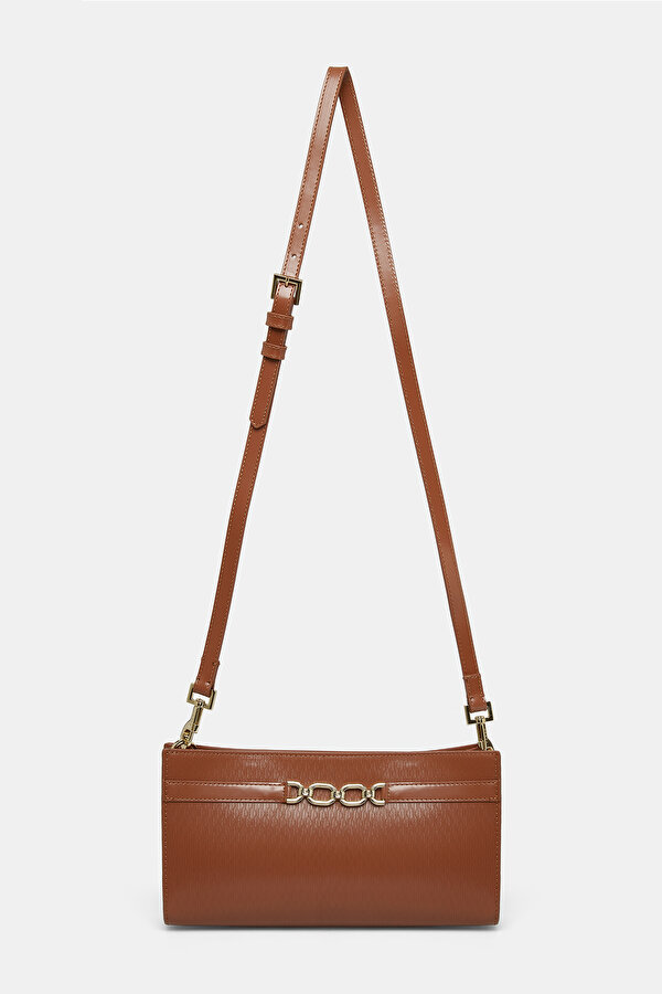 TAN MONOGRAM LEATHER BAG 2