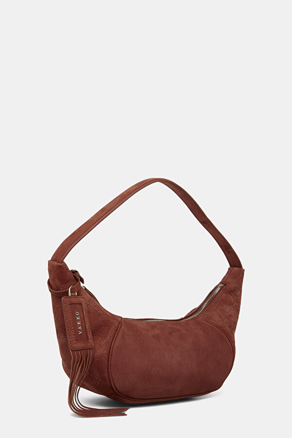 TAN MONOGRAM LEATHER BAG 2