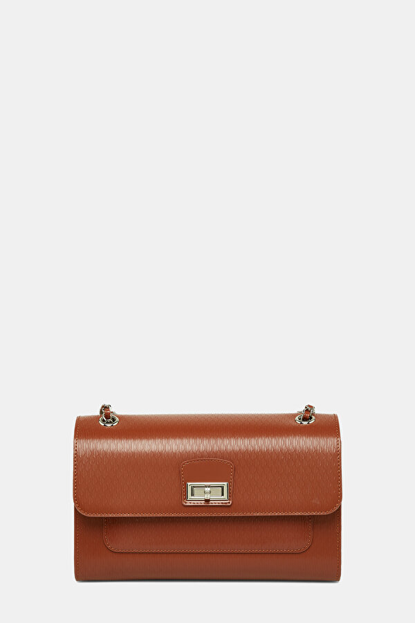 TAN MONOGRAM LEATHER BAG