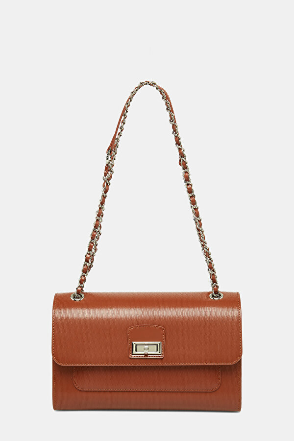 TAN MONOGRAM LEATHER BAG 2