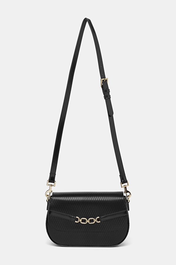BLACK MONOGRAM LEATHER BAG 2