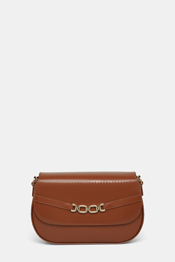 TAN MONOGRAM LEATHER BAG