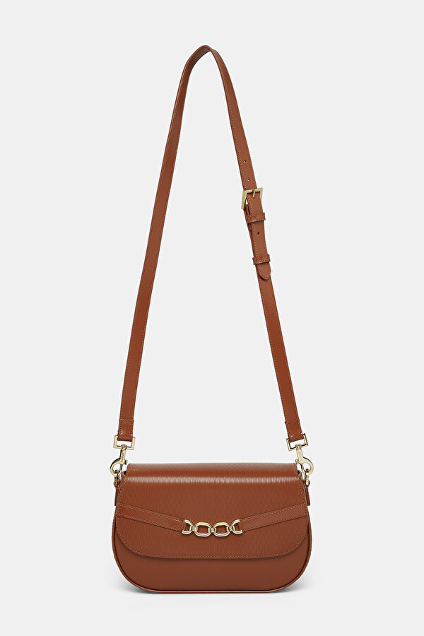 TAN MONOGRAM LEATHER BAG 2