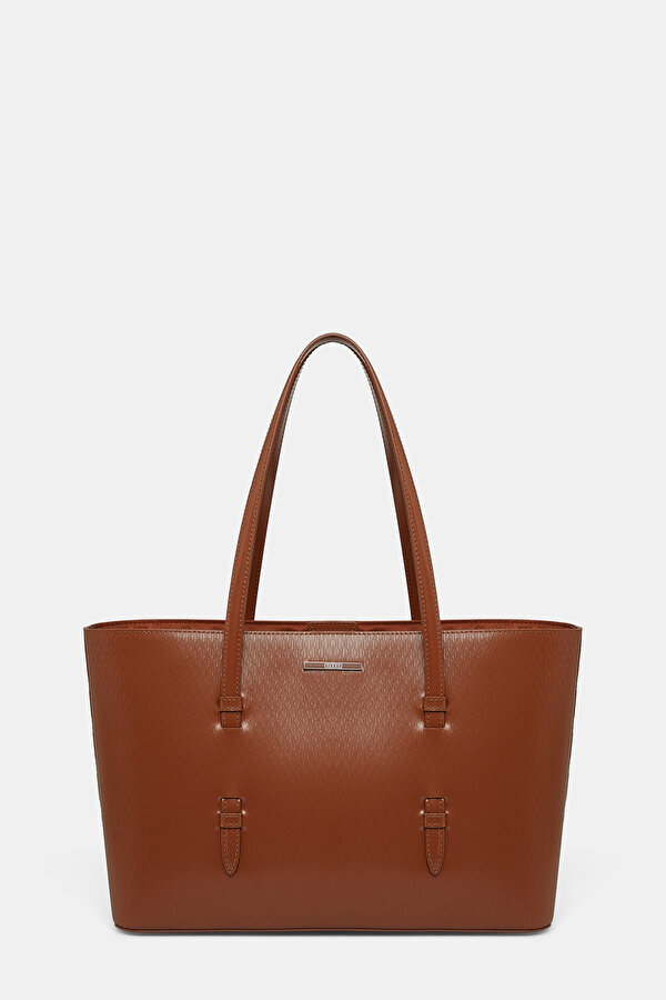 TAN MONOGRAM LEATHER BAG