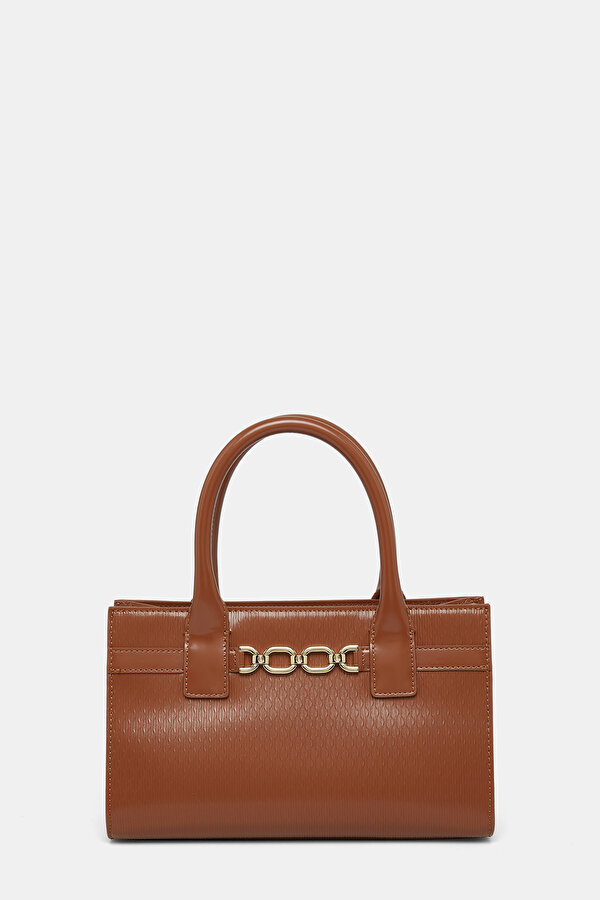 TAN MONOGRAM LEATHER BAG