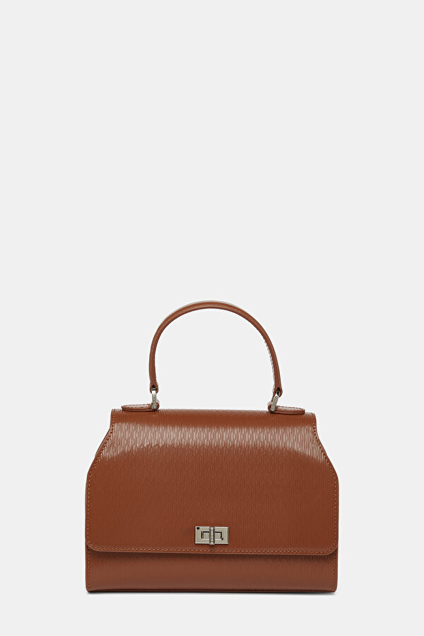 TAN MONOGRAM LEATHER BAG