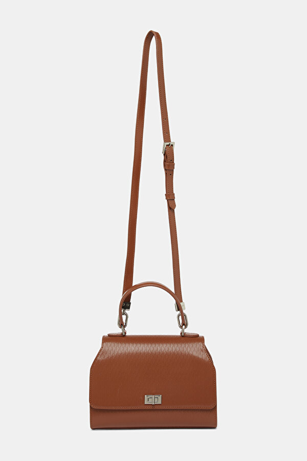 TAN MONOGRAM LEATHER BAG 2