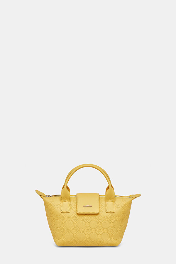 YELLOW MONOGRAM LEATHER BAG