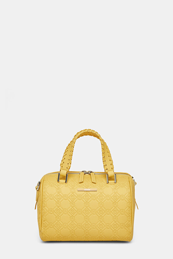 YELLOW MONOGRAM LEATHER BAG