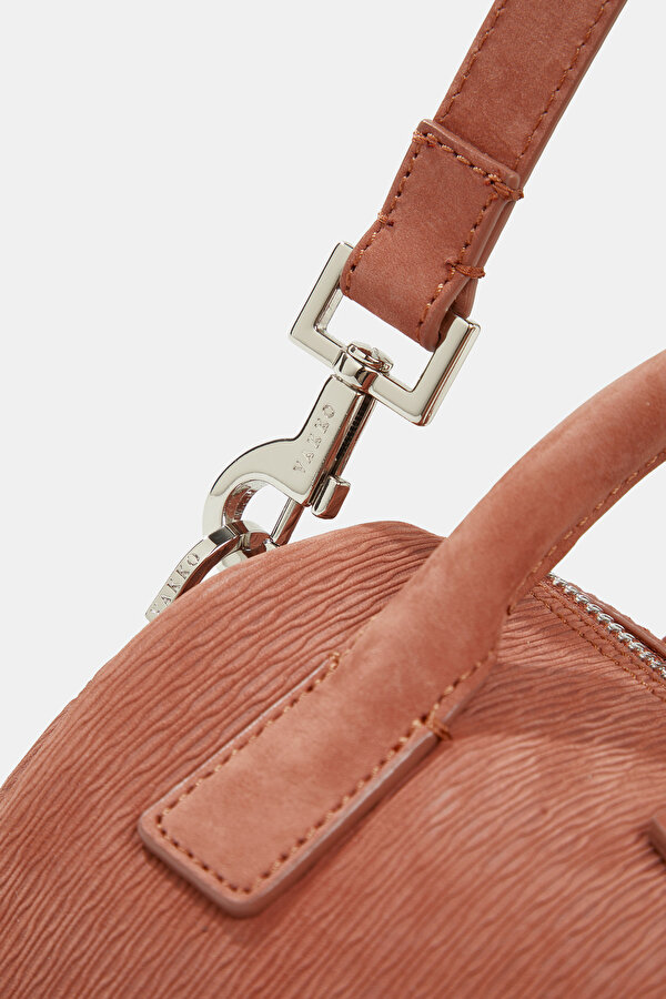 TAN MONOGRAM LEATHER BAG 7