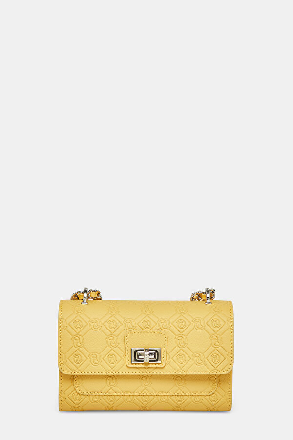 YELLOW MONOGRAM LEATHER BAG