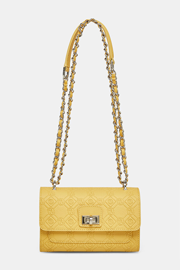 YELLOW MONOGRAM LEATHER BAG 2