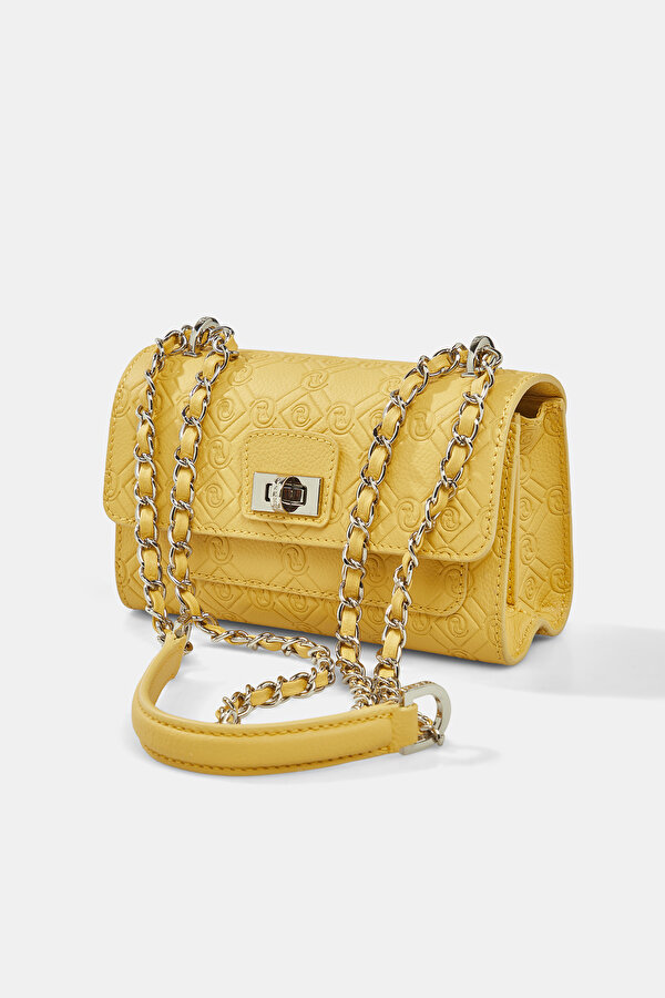 YELLOW MONOGRAM LEATHER BAG 6