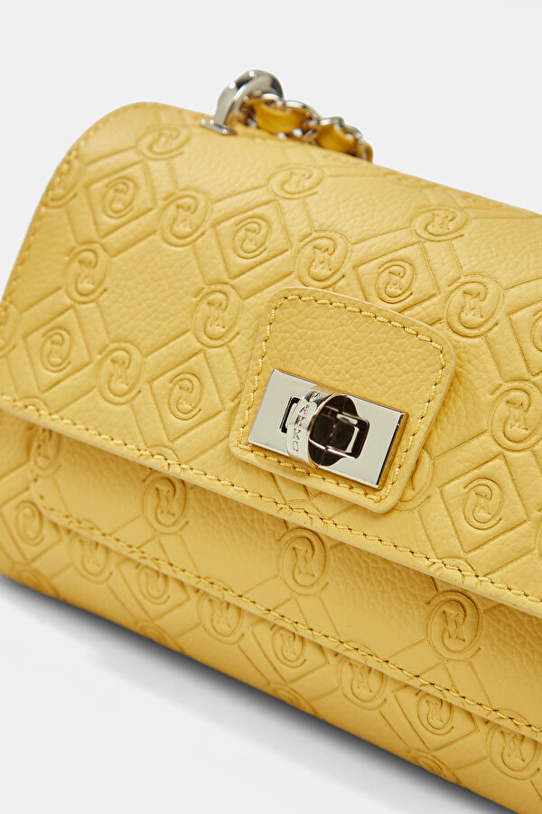 YELLOW MONOGRAM LEATHER BAG 7