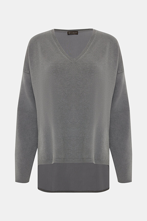 DARK GREY V NECK