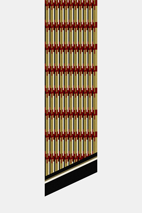 SİYAH ŞAL DESENLİ TWILL FULAR 2
