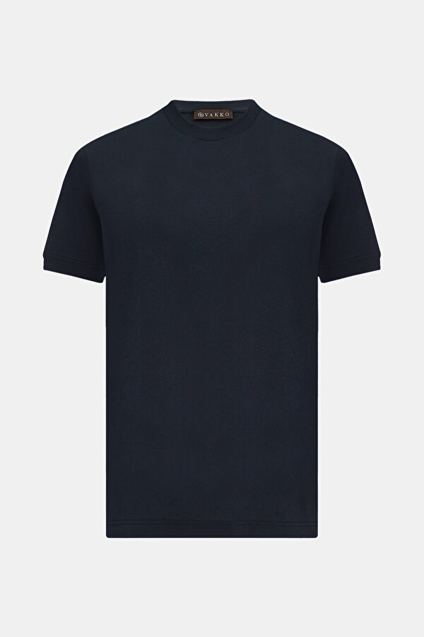 NAVY BLUE BASIC / ROUND NECKLINE SHORT SLEEVE TSHIRT