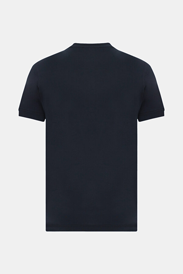 NAVY BLUE BASIC / ROUND NECKLINE SHORT SLEEVE TSHIRT 2