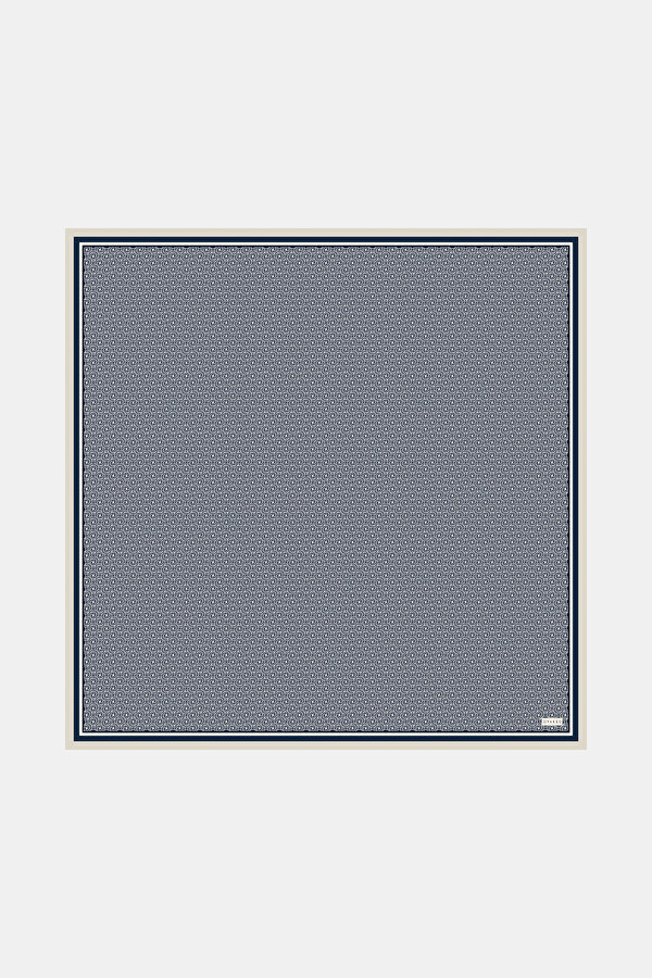 ECRU MONOGRAM TWILL SCARF