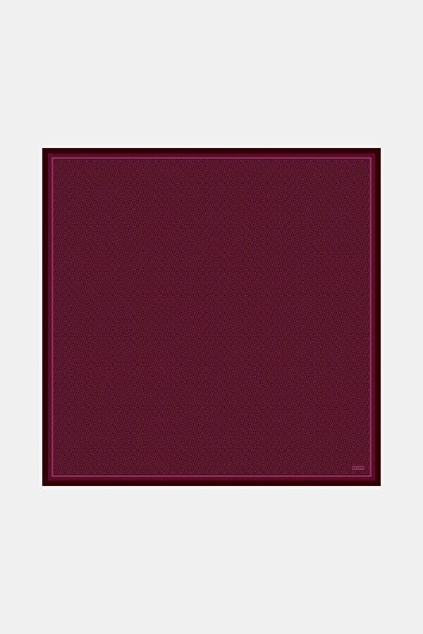 MAROON MONOGRAM TWILL SCARF