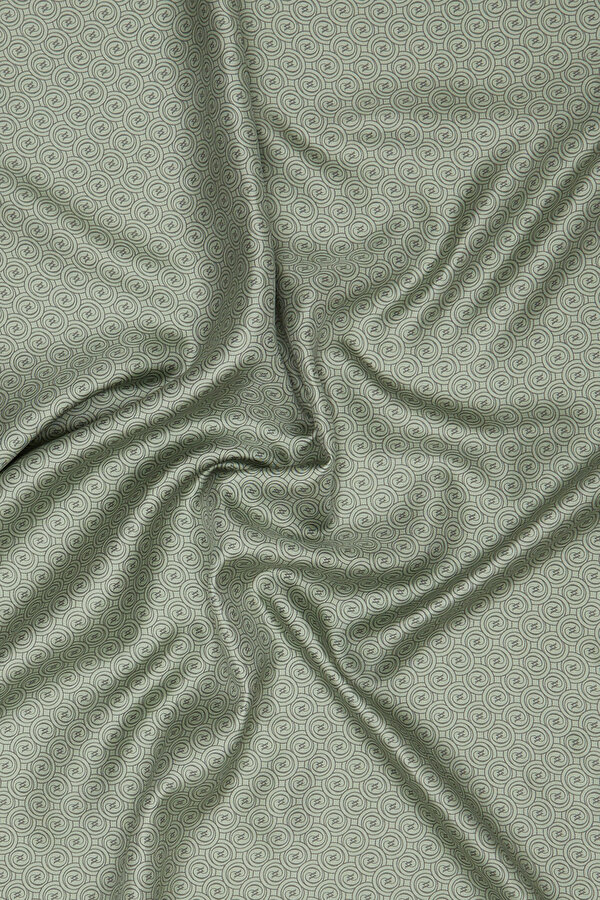 AÇIK YEŞİL MONOGRAM TWILL EŞARP 2