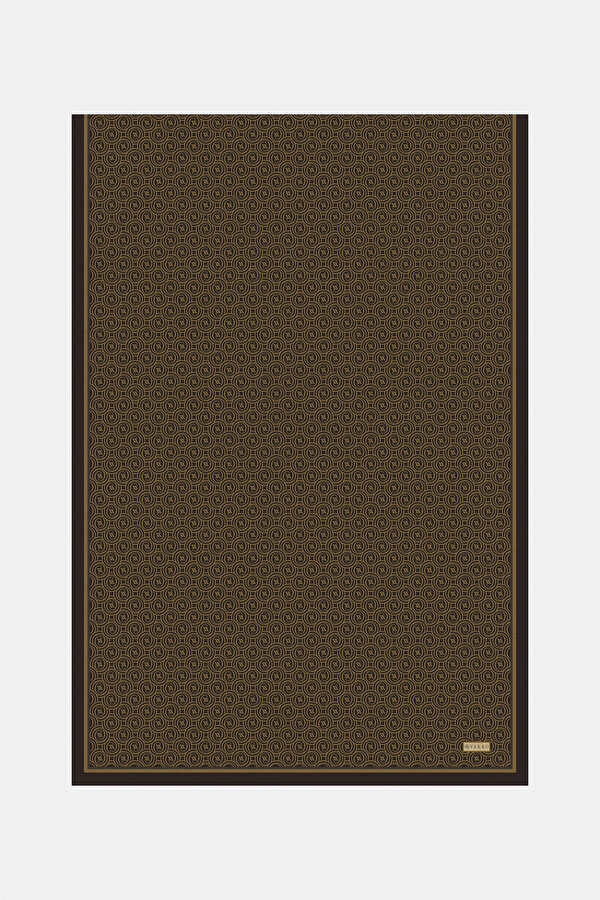 CAMEL MONOGRAM TWILL SHAWL