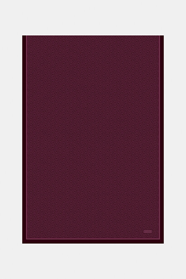 MAROON MONOGRAM TWILL SHAWL