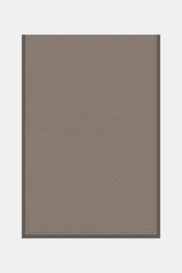 DARK MINK MONOGRAM TWILL SHAWL