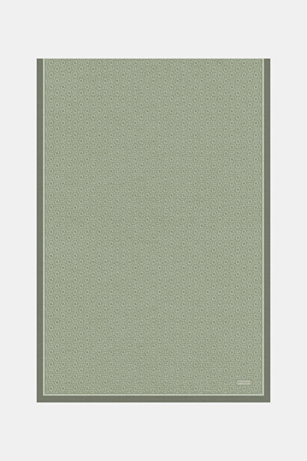 AÇIK YEŞİL MONOGRAM TWILL ŞAL