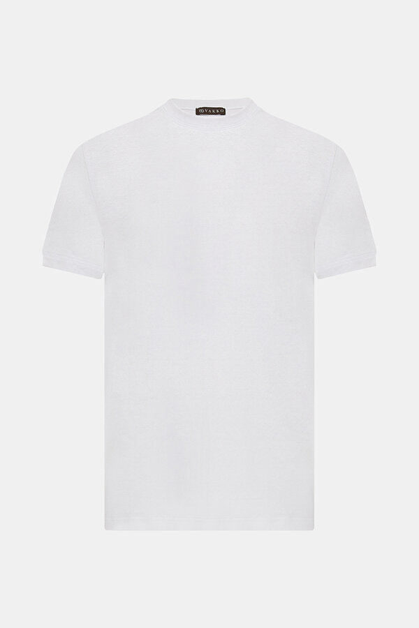 O YAKALI KISA KOL KETEN T-SHIRT
