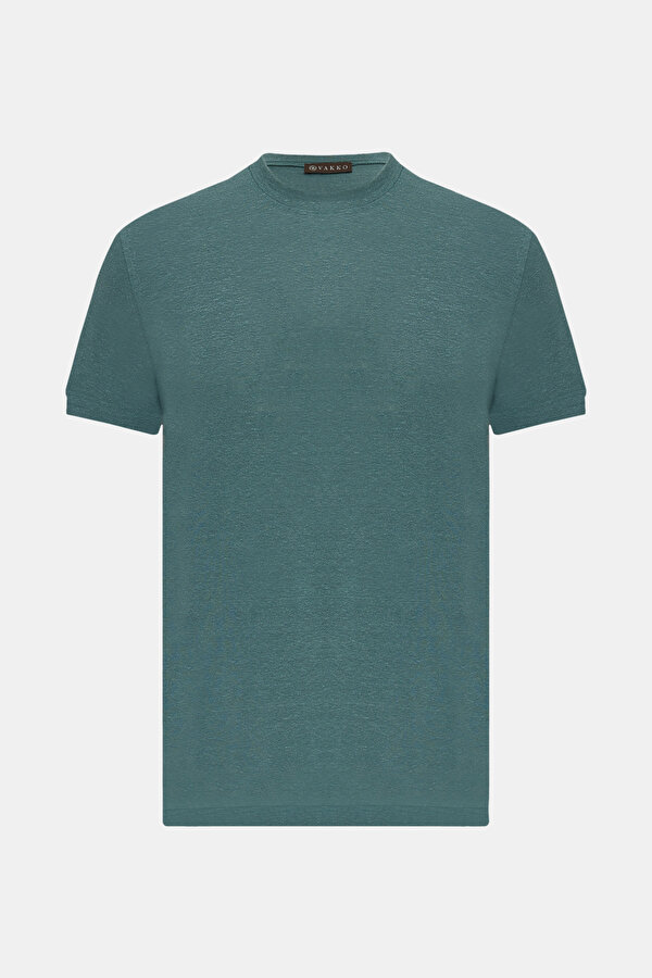 GREEN BASIC / ROUND NECKLINE SHORT SLEEVE TSHIRT
