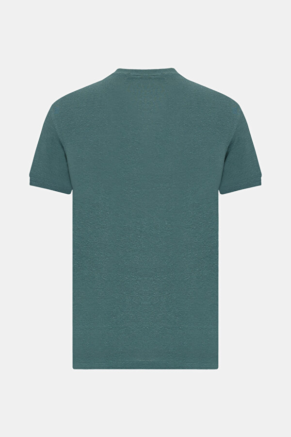 GREEN BASIC / ROUND NECKLINE SHORT SLEEVE TSHIRT 2