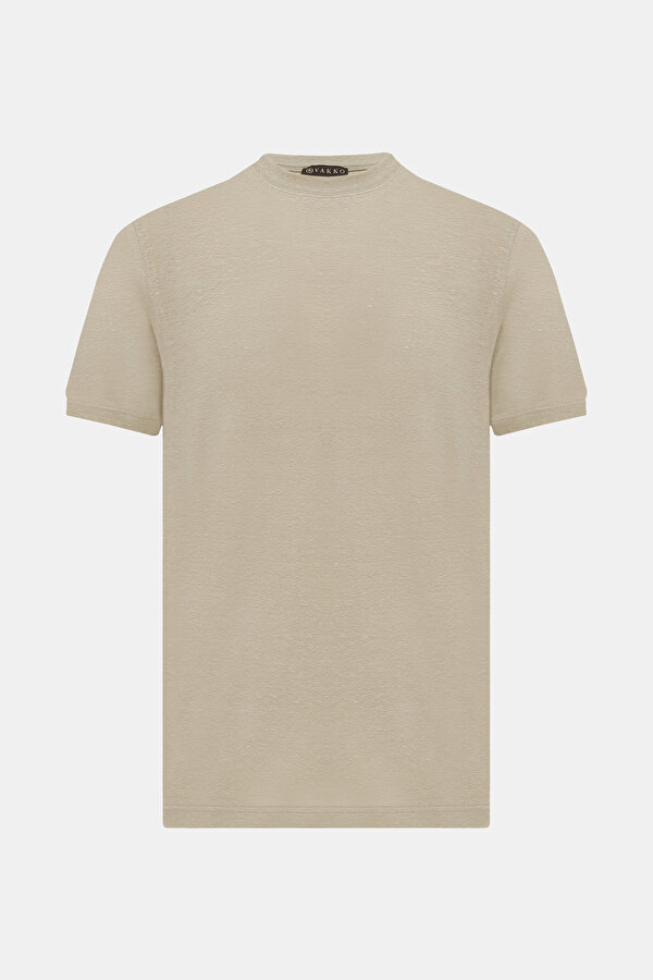 O YAKALI KISA KOL KETEN T-SHIRT