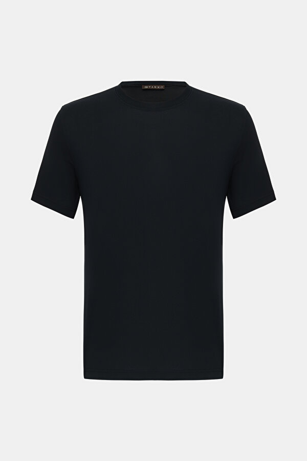 BLACK BASIC / ROUND NECKLINE SHORT SLEEVE TSHIRT