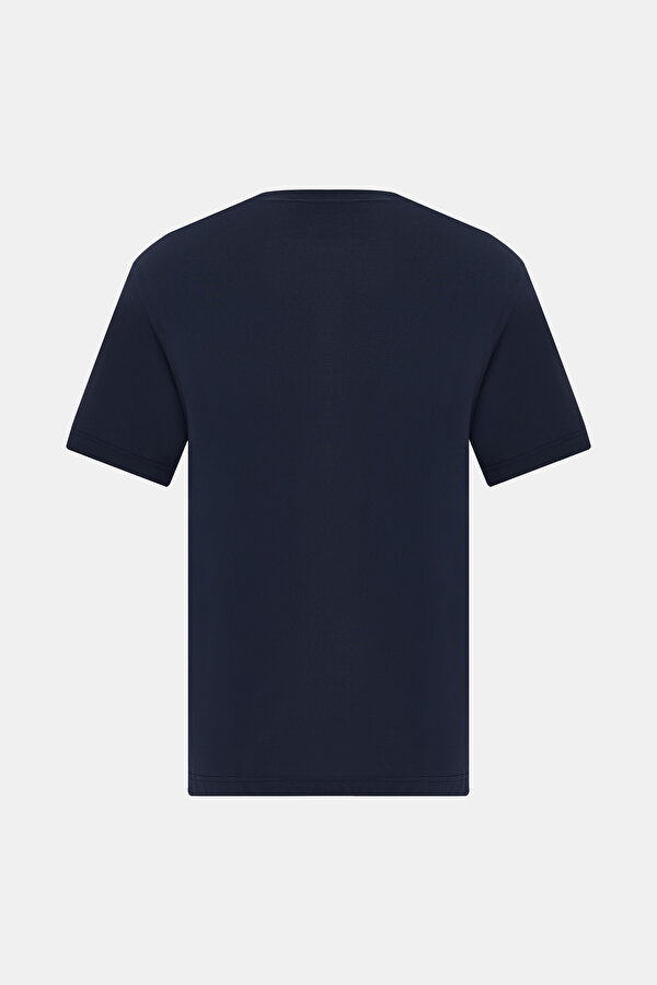 NAVY BLUE BASIC / ROUND NECKLINE SHORT SLEEVE TSHIRT 2