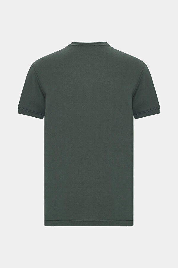 GREEN BASIC / ROUND NECKLINE SHORT SLEEVE TSHIRT 2