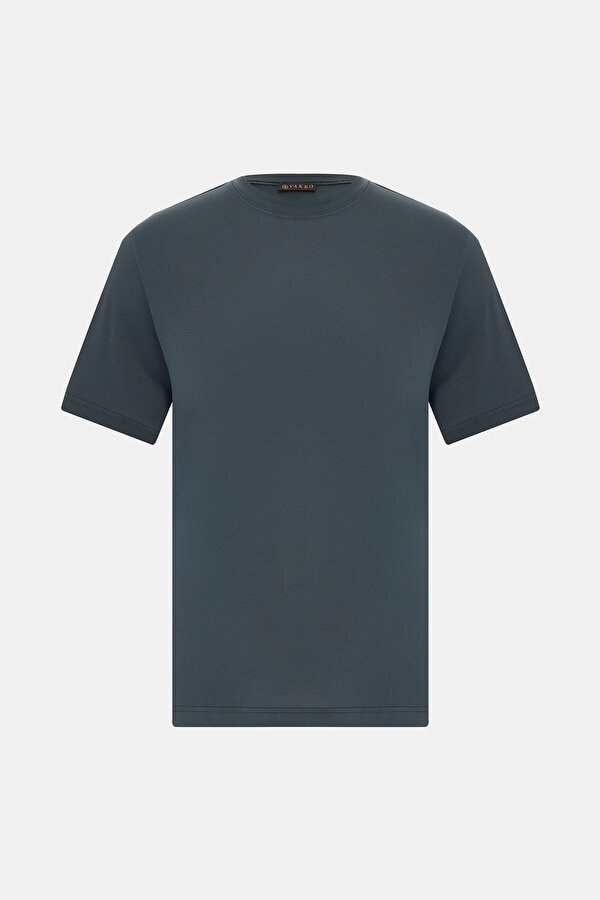 GREY COLOR BASIC / ROUND NECKLINE SHORT SLEEVE TSHIRT