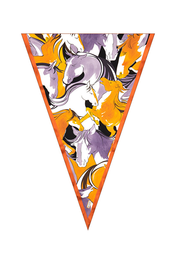 LILAC ANIMAL FIGURED TWILL SHAWL