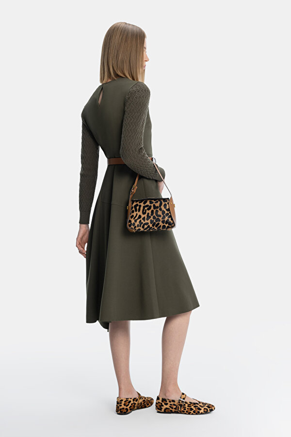 KHAKI LONG SLEEVE DRESS 6