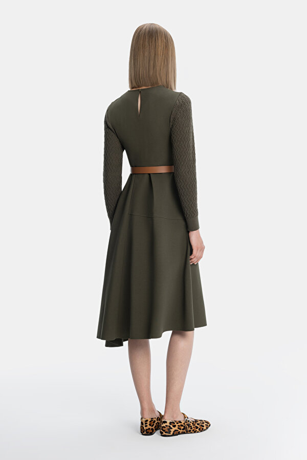 KHAKI LONG SLEEVE DRESS 12