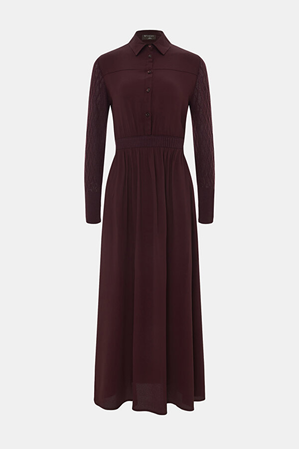 MAROON LONG SLEEVE DRESS 6